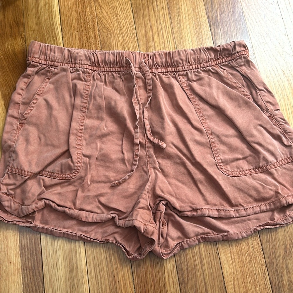Cynthia Rowley Dusty Burnt Orange Shorts with Elastic Waist Size L
